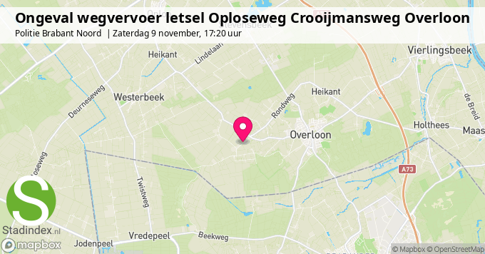 Ongeval wegvervoer letsel Oploseweg Crooijmansweg Overloon