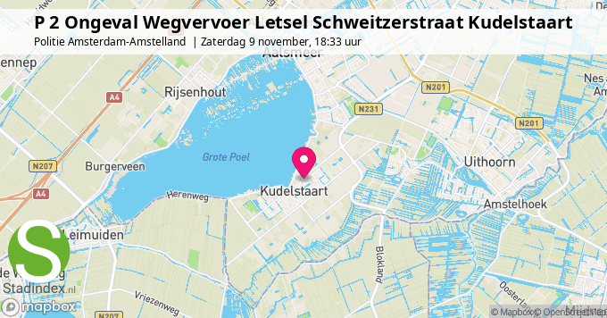 P 2 Ongeval Wegvervoer Letsel Schweitzerstraat Kudelstaart