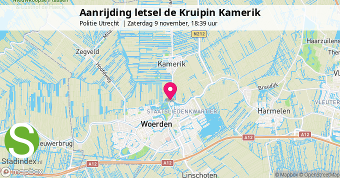 Aanrijding letsel de Kruipin Kamerik