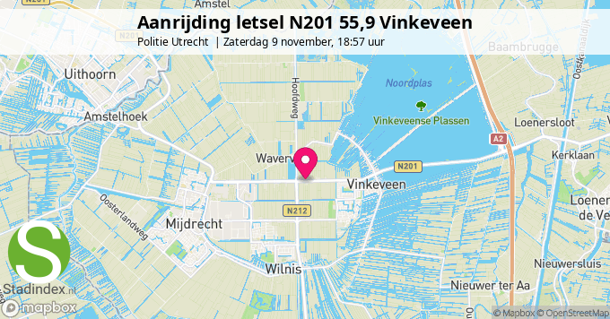 Aanrijding letsel N201 55,9 Vinkeveen