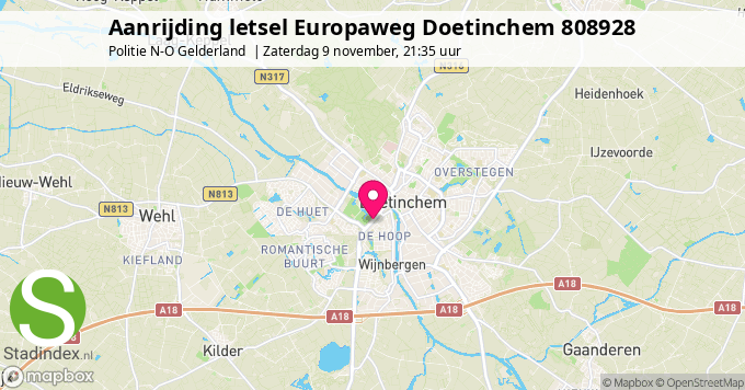 Aanrijding letsel Europaweg Doetinchem 808928