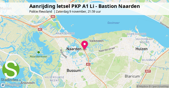 Aanrijding letsel PKP A1 Li - Bastion Naarden