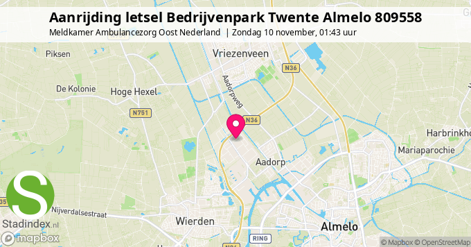 Aanrijding letsel Bedrijvenpark Twente Almelo 809558