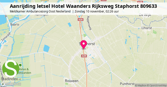 Aanrijding letsel Hotel Waanders Rijksweg Staphorst 809633