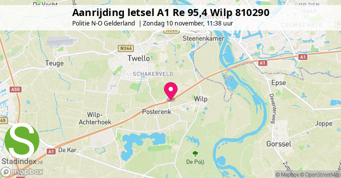 Aanrijding letsel A1 Re 95,4 Wilp 810290