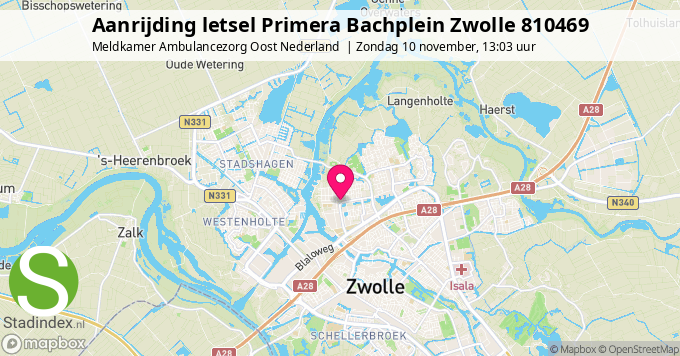 Aanrijding letsel Primera Bachplein Zwolle 810469