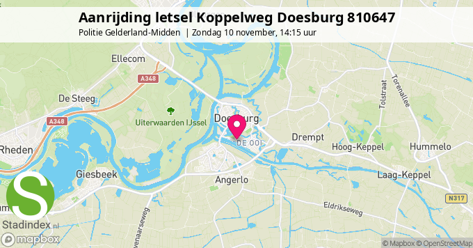 Aanrijding letsel Koppelweg Doesburg 810647