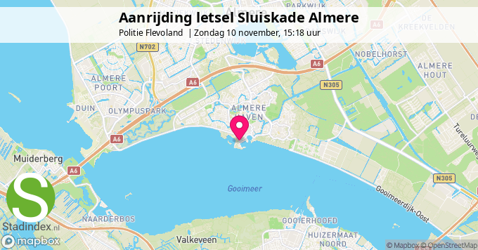 Aanrijding letsel Sluiskade Almere