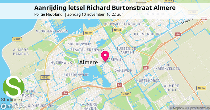 Aanrijding letsel Richard Burtonstraat Almere