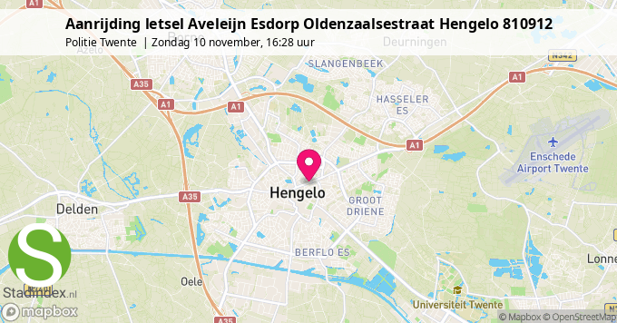 Aanrijding letsel Aveleijn Esdorp Oldenzaalsestraat Hengelo 810912