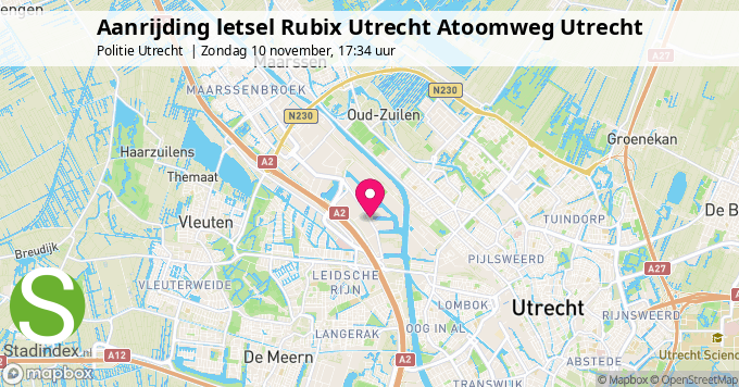 Aanrijding letsel Rubix Utrecht Atoomweg Utrecht