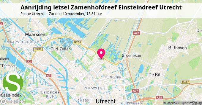 Aanrijding letsel Zamenhofdreef Einsteindreef Utrecht