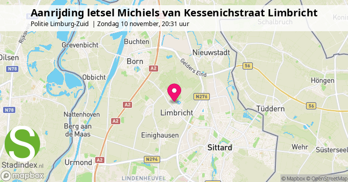 Aanrijding letsel Michiels van Kessenichstraat Limbricht