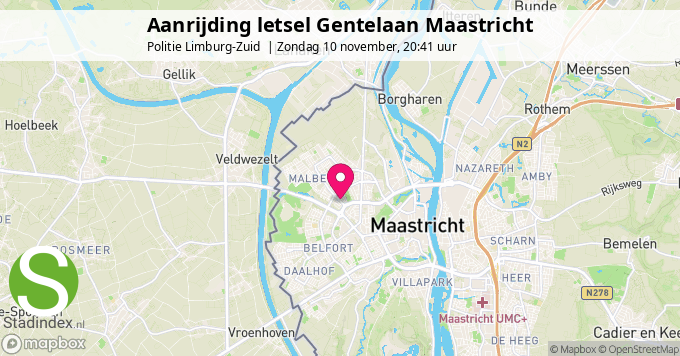 Aanrijding letsel Gentelaan Maastricht