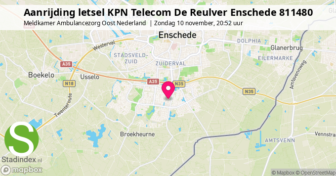 Aanrijding letsel KPN Telecom De Reulver Enschede 811480