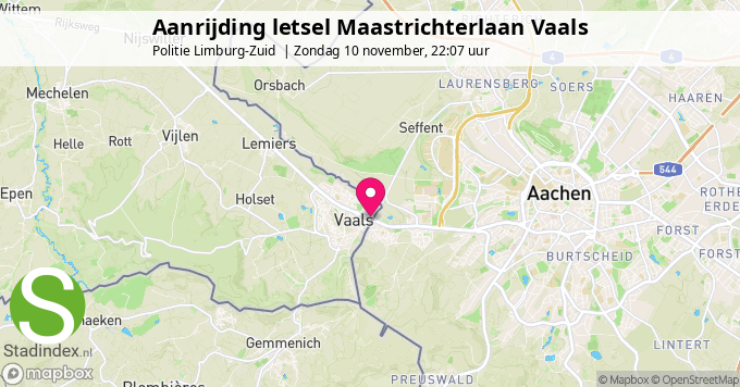 Aanrijding letsel Maastrichterlaan Vaals