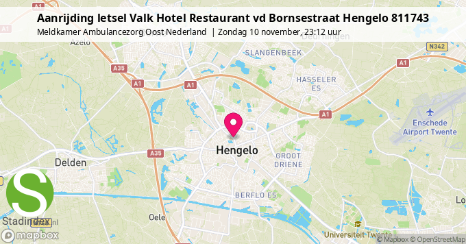 Aanrijding letsel Valk Hotel Restaurant vd Bornsestraat Hengelo 811743