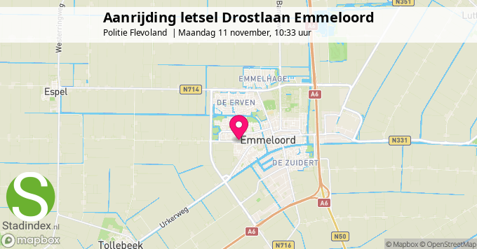 Aanrijding letsel Drostlaan Emmeloord