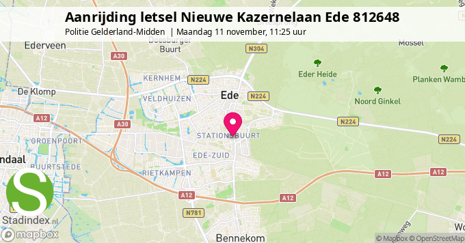 Aanrijding letsel Nieuwe Kazernelaan Ede 812648