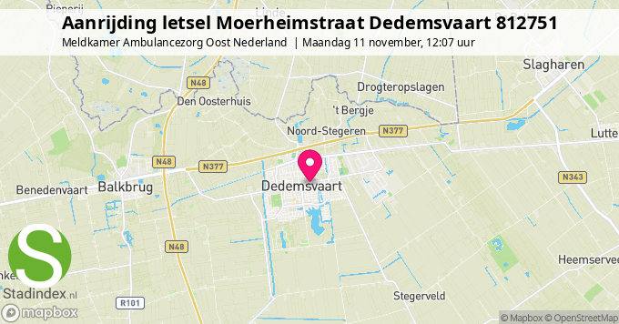 Aanrijding letsel Moerheimstraat Dedemsvaart 812751