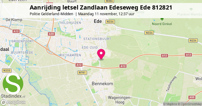 Aanrijding letsel Zandlaan Edeseweg Ede 812821