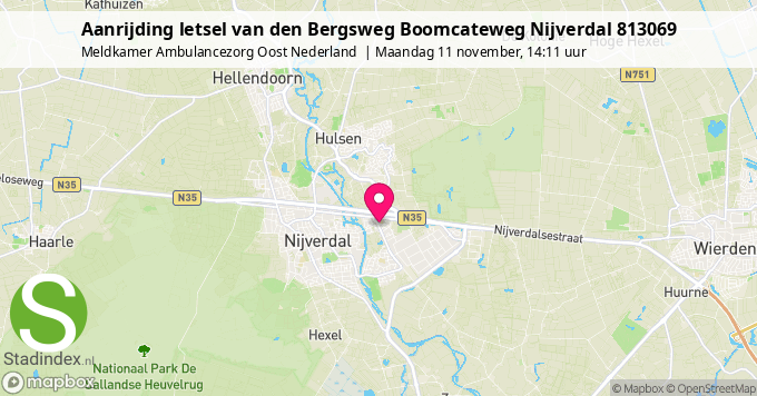 Aanrijding letsel van den Bergsweg Boomcateweg Nijverdal 813069