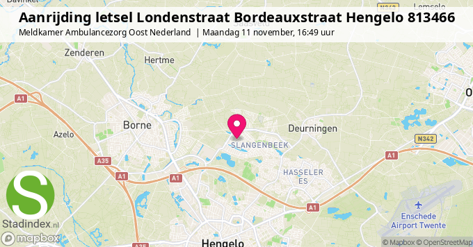 Aanrijding letsel Londenstraat Bordeauxstraat Hengelo 813466