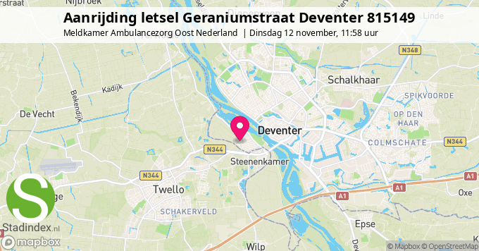 Aanrijding letsel Geraniumstraat Deventer 815149