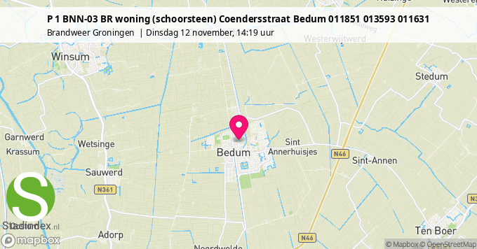 P 1 BNN-03 BR woning (schoorsteen) Coendersstraat Bedum 011851 013593 011631