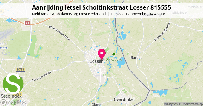 Aanrijding letsel Scholtinkstraat Losser 815555