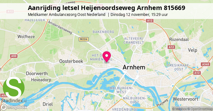 Aanrijding letsel Heijenoordseweg Arnhem 815669