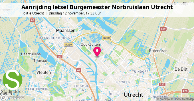 Aanrijding letsel Burgemeester Norbruislaan Utrecht