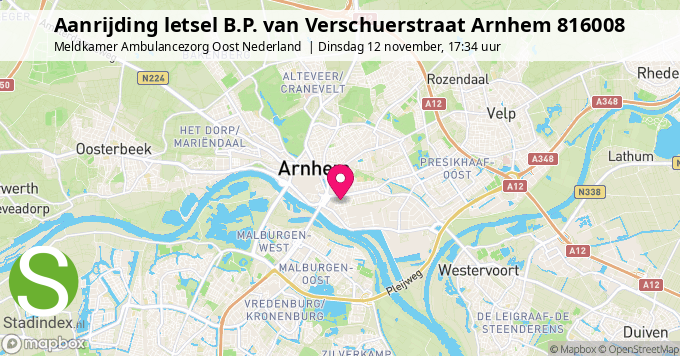 Aanrijding letsel B.P. van Verschuerstraat Arnhem 816008