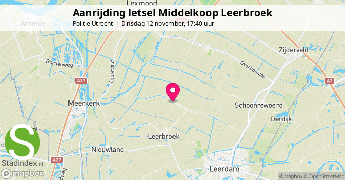 Aanrijding letsel Middelkoop Leerbroek