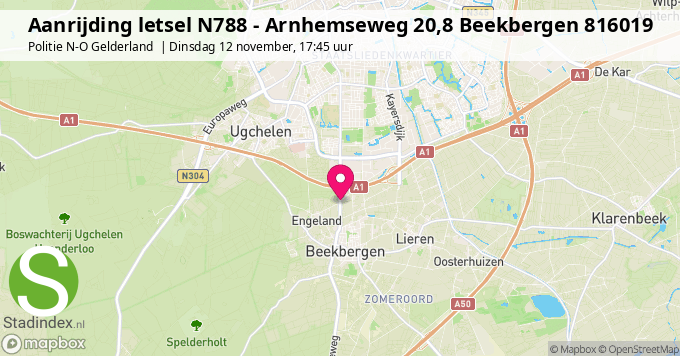 Aanrijding letsel N788 - Arnhemseweg 20,8 Beekbergen 816019