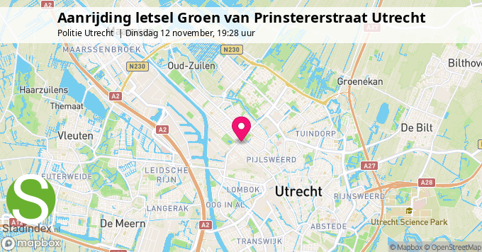 Aanrijding letsel Groen van Prinstererstraat Utrecht