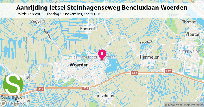 Aanrijding letsel Steinhagenseweg Beneluxlaan Woerden