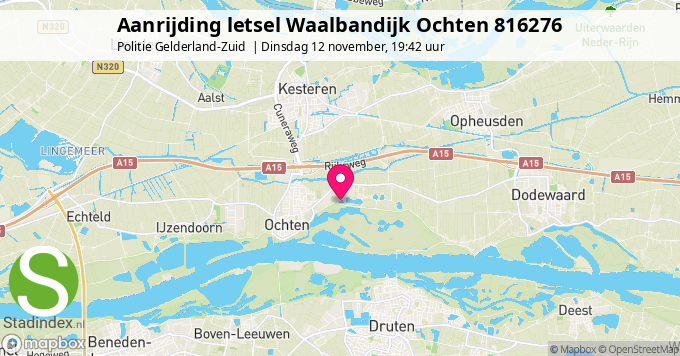 Aanrijding letsel Waalbandijk Ochten 816276