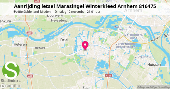 Aanrijding letsel Marasingel Winterkleed Arnhem 816475