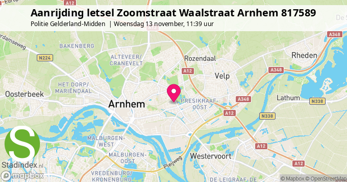 Aanrijding letsel Zoomstraat Waalstraat Arnhem 817589