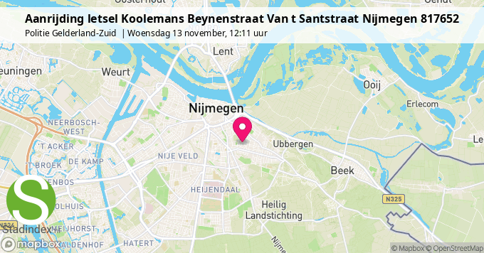 Aanrijding letsel Koolemans Beynenstraat Van t Santstraat Nijmegen 817652