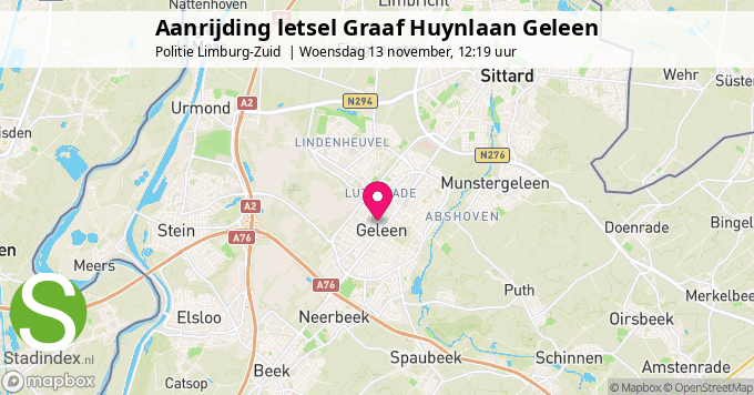 Aanrijding letsel Graaf Huynlaan Geleen