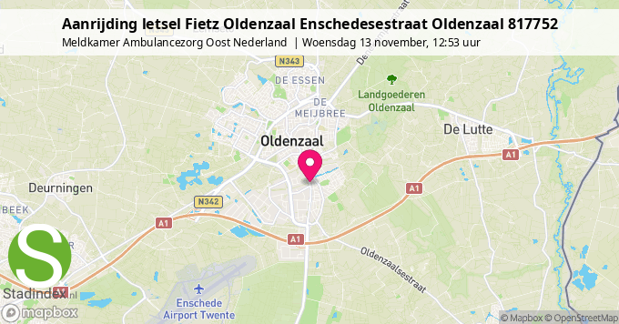 Aanrijding letsel Fietz Oldenzaal Enschedesestraat Oldenzaal 817752