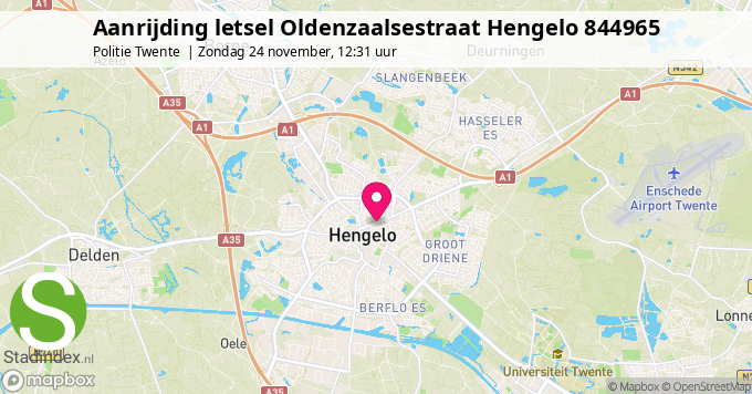 Aanrijding letsel Oldenzaalsestraat Hengelo 844965