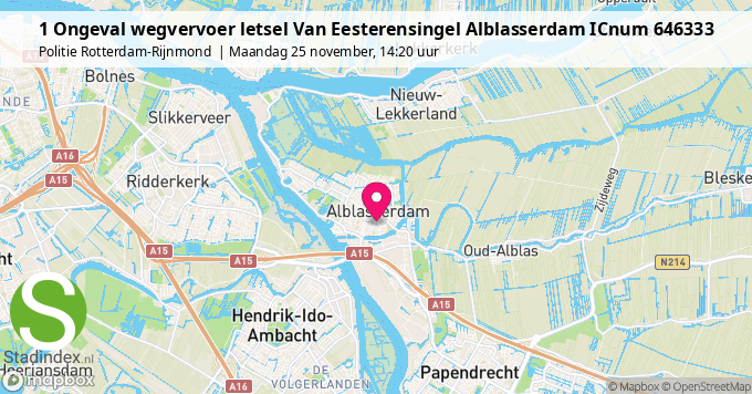 1 Ongeval wegvervoer letsel Van Eesterensingel Alblasserdam ICnum 646333