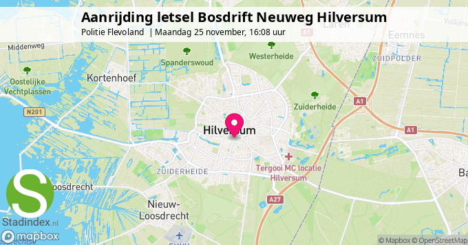 Aanrijding letsel Bosdrift Neuweg Hilversum