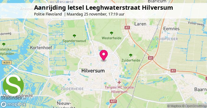 Aanrijding letsel Leeghwaterstraat Hilversum