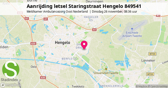 Aanrijding letsel Staringstraat Hengelo 849541