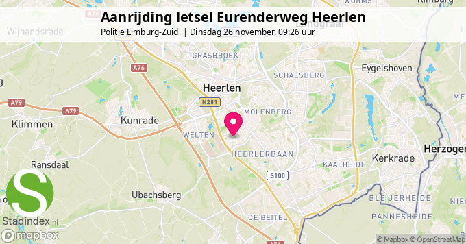 Aanrijding letsel Eurenderweg Heerlen