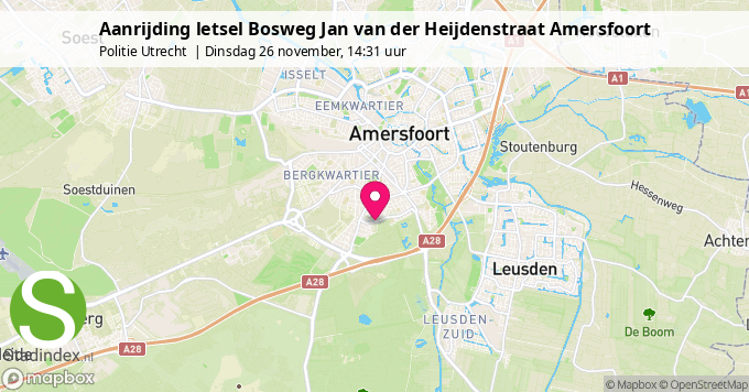 Aanrijding letsel Bosweg Jan van der Heijdenstraat Amersfoort